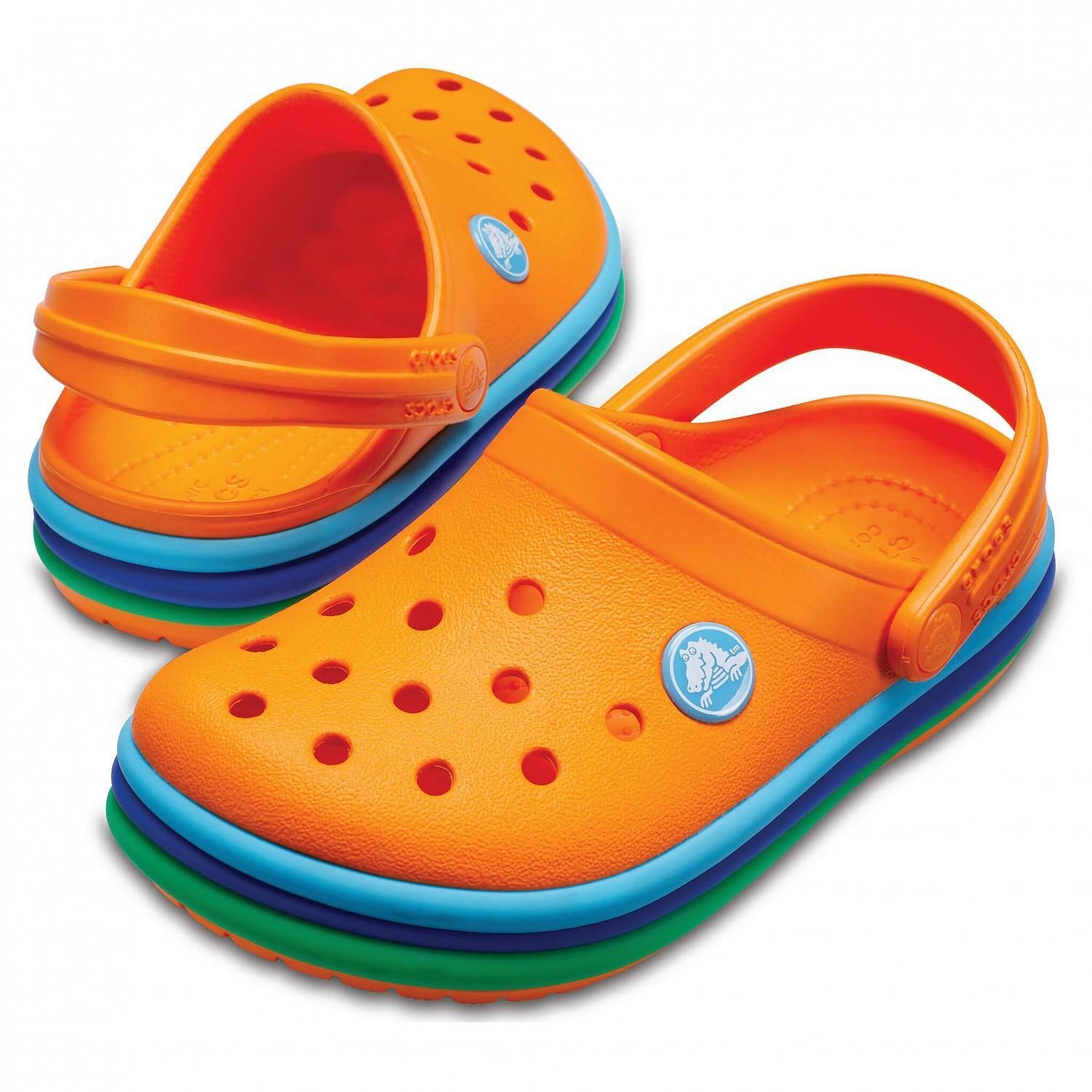 Crocs Rainbow Band Clog Kids 205205 Blazing Orange